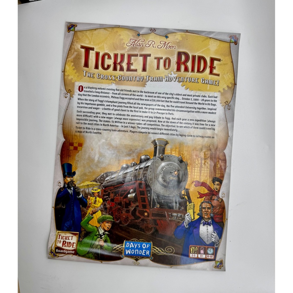Days of Wonder Ticket to Ride Board Game Instructions Manual‎ Replacement Rules